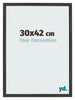 Cornice 30x42cm Antracite MDF Bologna Davanti Dimensione | Yourdecoration.it