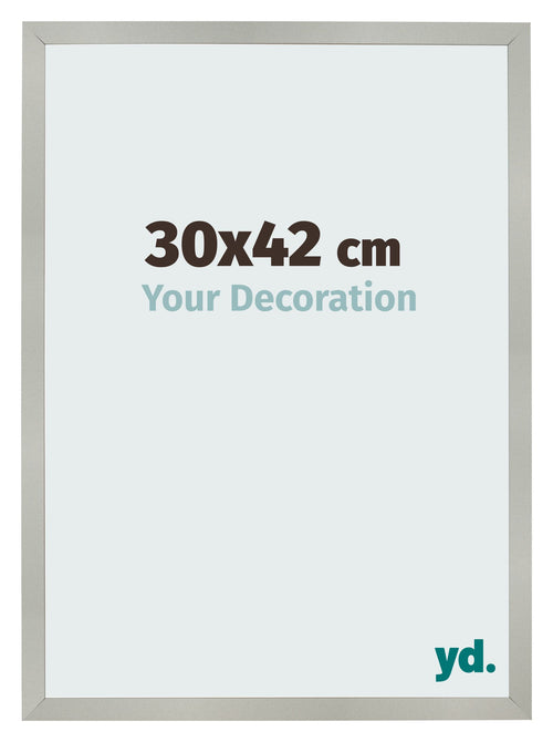 Cornice 30x42cm Argento Opaco MDF Bologna Davanti Dimensione | Yourdecoration.it