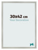 Cornice 30x42cm Argento Opaco MDF Bologna Davanti Dimensione | Yourdecoration.it