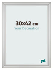 Cornice 30x42cm Argento Opaco MDF Lazio Davanti Dimensione | Yourdecoration.it