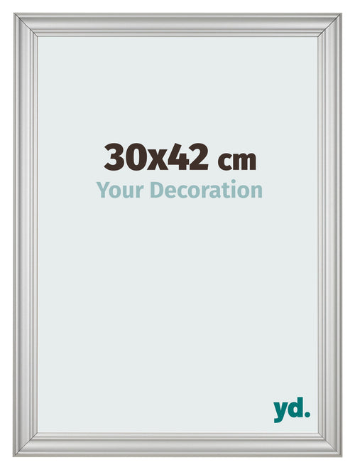 Cornice 30x42cm Argento Opaco MDF Lazio Davanti Dimensione | Yourdecoration.it