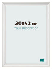 Cornice 30x42cm Bianco Spazzato MDF Lazio Davanti Dimensione | Yourdecoration.it
