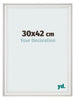Cornice 30x42cm Bianco Spazzato MDF Lazio Davanti Dimensione | Yourdecoration.it