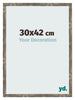 Cornice 30x42cm Blu Oro Fondente MDF Bologna Davanti Dimensione | Yourdecoration.it