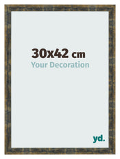 Cornice 30x42cm Blu Oro Fondente MDF Pisa Davanti Dimensione | Yourdecoration.it