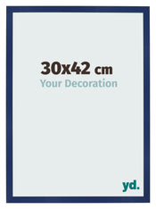 Cornice 30x42cm Blu Scuro Spazzato MDF Bologna Davanti Dimensione | Yourdecoration.it