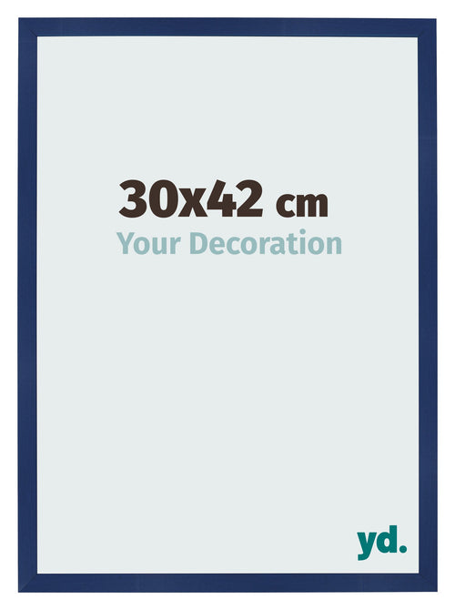 Cornice 30x42cm Blu Scuro Spazzato MDF Bologna Davanti Dimensione | Yourdecoration.it