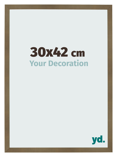 Cornice 30x42cm Bronzo Decorativo MDF Bologna Davanti Dimensione | Yourdecoration.it