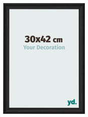 Cornice 30x42cm Grana Di Legno Nero MDF Lazio Davanti Dimensione | Yourdecoration.it