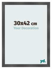 Cornice 30x42cm Nero Argento Lucido MDF Pisa Davanti Dimensione | Yourdecoration.it
