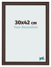 Cornice 30x42cm Quercia Scura MDF Lazio Davanti Dimensione | Yourdecoration.it