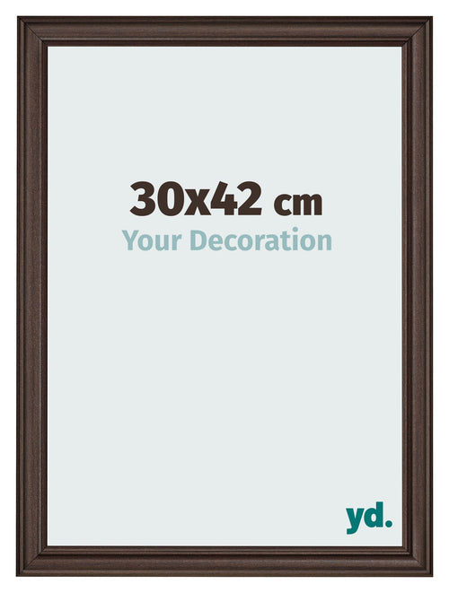 Cornice 30x42cm Quercia Scura MDF Lazio Davanti Dimensione | Yourdecoration.it