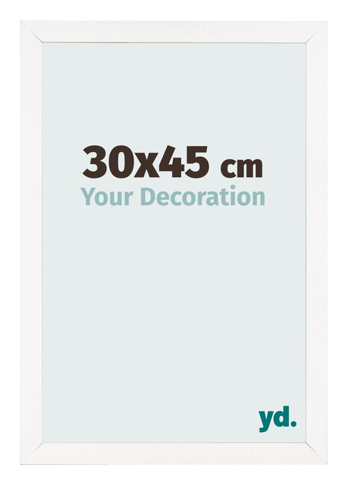 Cornice 30x45 cm Bianco Lucente MDF Bologna Davanti Dimensione | Yourdecoration.it