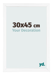 Cornice 30x45 cm Bianco Opaco MDF Bologna Davanti Dimensione | Yourdecoration.it