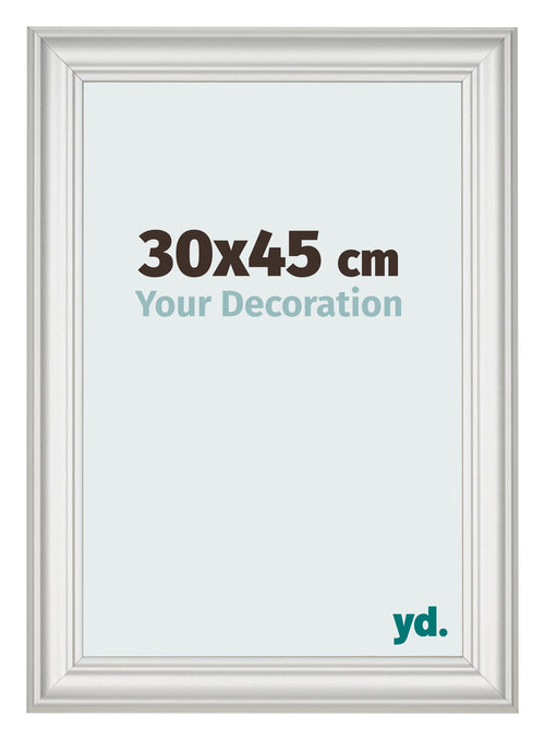 Cornice 30x45cm Bianco Spazzato MDF Lazio Davanti Dimensione | Yourdecoration.it