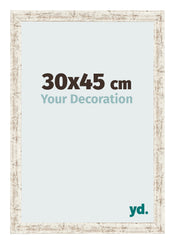 Cornice 30x45cm Bianco Vintage MDF Bologna Davanti Dimensione | Yourdecoration.it