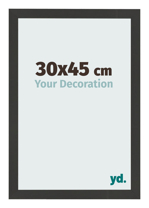 Cornice 30x45cm Grana Di Legno Nero MDF Bologna Davanti Dimensione | Yourdecoration.it