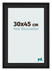 Cornice 30x45cm Grana Di Legno Nero MDF Lazio Davanti Dimensione | Yourdecoration.it