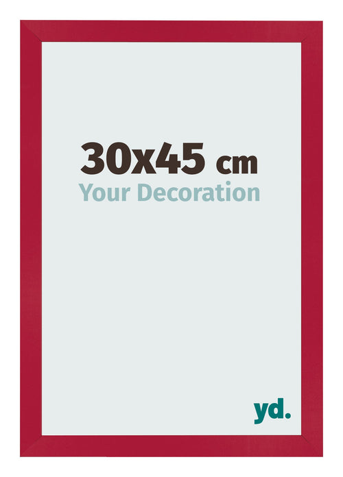 Cornice 30x45cm Rosso MDF Bologna Davanti Dimensione | Yourdecoration.it