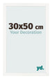 Cornice 30x50 cm Bianco Lucente MDF Bologna Davanti Dimensione | Yourdecoration.it