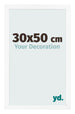 Cornice 30x50 cm Bianco Opaco MDF Bologna Davanti Dimensione | Yourdecoration.it