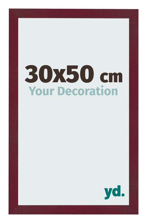 Cornice 30x50 cm Vino Rosso Spazzato MDF Bologna Davanti Dimensione | Yourdecoration.it