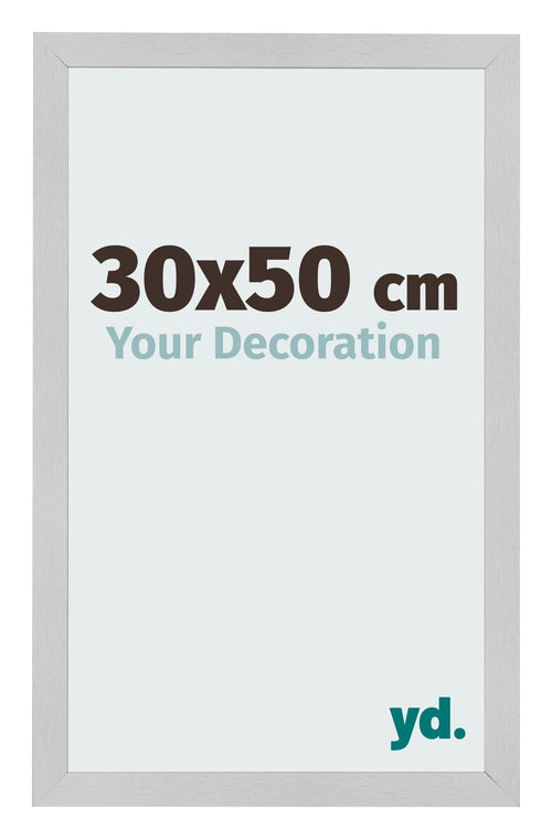 Cornice 30x50cm Acciaio Inox MDF Bologna Davanti Dimensione | Yourdecoration.it