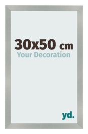 Cornice 30x50cm Alluminio Spazzolato MDF Bologna Davanti Dimensione | Yourdecoration.it