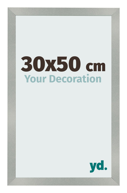 Cornice 30x50cm Alluminio Spazzolato MDF Bologna Davanti Dimensione | Yourdecoration.it