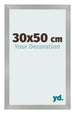 Cornice 30x50cm Alluminio Spazzolato MDF Bologna Davanti Dimensione | Yourdecoration.it