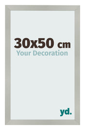 Cornice 30x50cm Argento Opaco MDF Bologna Davanti Dimensione | Yourdecoration.it