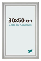 Cornice 30x50cm Argento Opaco MDF Lazio Davanti Dimensione | Yourdecoration.it