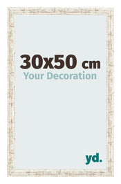 Cornice 30x50cm Bianco Vintage MDF Bologna Davanti Dimensione | Yourdecoration.it