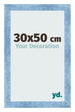 Cornice 30x50cm Blu Acceso Spazzato MDF Pisa Davanti Dimensione | Yourdecoration.it