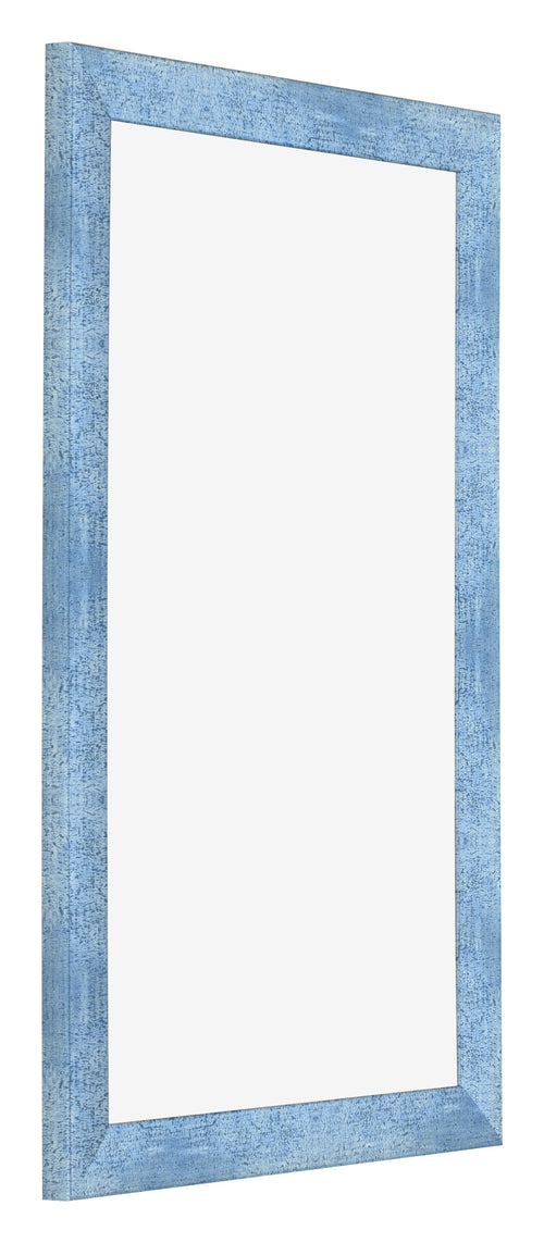 Cornice 30x50cm Blu Acceso Spazzato MDF Pisa Davanti Obliquo | Yourdecoration.it