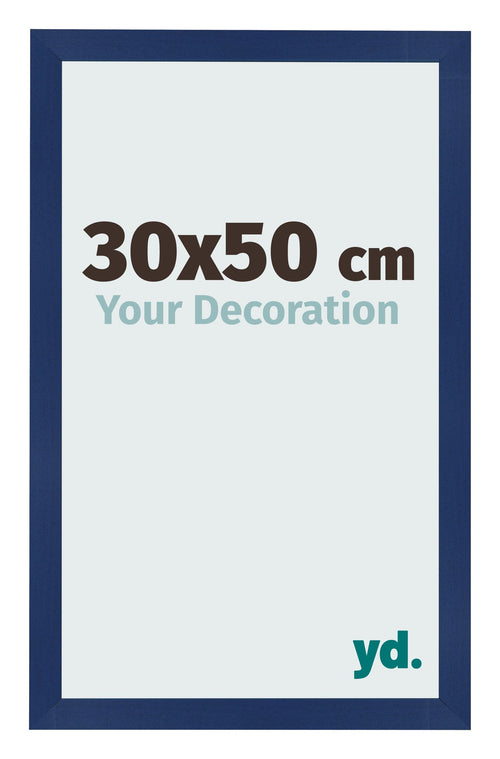 Cornice 30x50cm Blu Scuro Spazzato MDF Bologna Davanti Dimensione | Yourdecoration.it