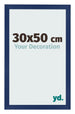 Cornice 30x50cm Blu Scuro Spazzato MDF Bologna Davanti Dimensione | Yourdecoration.it