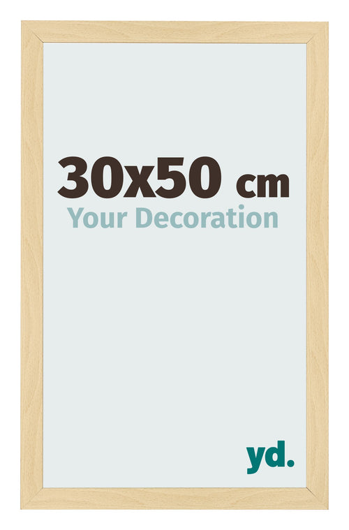 Cornice 30x50cm Faggio Decorativo MDF Bologna Davanti Dimensione | Yourdecoration.it