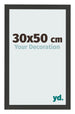 Cornice 30x50cm Grana Di Legno Nero MDF Bologna Davanti Dimensione | Yourdecoration.it