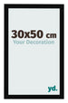 Cornice 30x50cm Nero Lucente MDF Bologna Davanti Dimensione | Yourdecoration.it