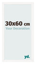 Cornice 30x60 cm Bianco Lucente MDF Bologna Davanti Dimensione | Yourdecoration.it