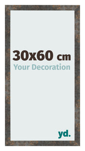 Cornice 30x60 cm Metallo Ossidato MDF Bologna Davanti Dimensione | Yourdecoration.it