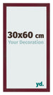 Cornice 30x60 cm Vino Rosso Spazzato MDF Bologna Davanti Dimensione | Yourdecoration.it