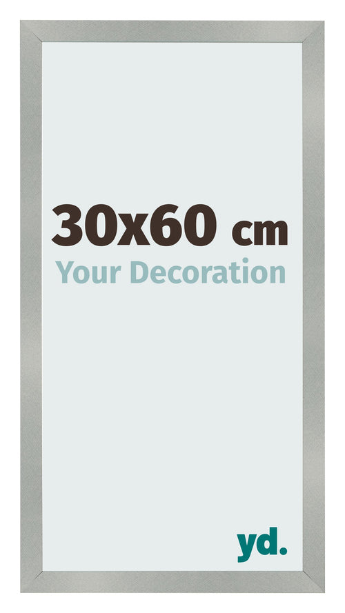 Cornice 30x60cm Alluminio Spazzolato MDF Bologna Davanti Dimensione | Yourdecoration.it