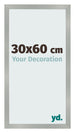 Cornice 30x60cm Alluminio Spazzolato MDF Bologna Davanti Dimensione | Yourdecoration.it