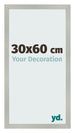Cornice 30x60cm Argento Opaco MDF Bologna Davanti Dimensione | Yourdecoration.it