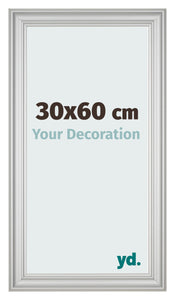 Cornice 30x60cm Argento Opaco MDF Lazio Davanti Dimensione | Yourdecoration.it