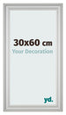 Cornice 30x60cm Argento Opaco MDF Lazio Davanti Dimensione | Yourdecoration.it