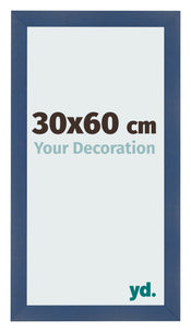 Cornice 30x60cm Blu Scuro Spazzato MDF Pisa Davanti Dimensione | Yourdecoration.it