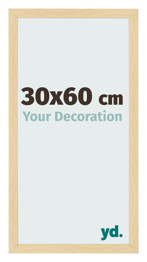 Cornice 30x60cm Faggio Decorativo MDF Bologna Davanti Dimensione | Yourdecoration.it